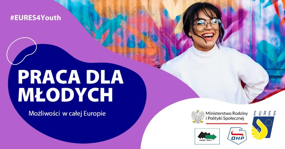 Zdjęcie galerii artykułu:  - Plakat EURES4Youth - Praca dla młodych. Możliwości w całej Europie
