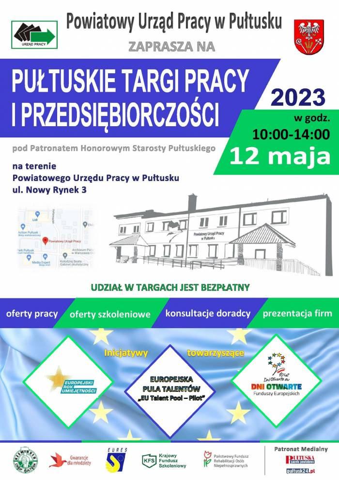 Zdjęcie galerii artykułu:  - Plakat Pułtuskich Targów Pracy i Przedsiębiorczości