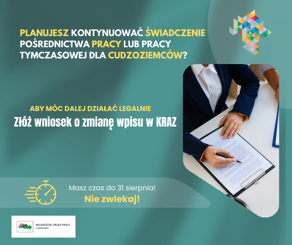 Zdjęcie artykułu Kontynuacja świadczenia usług pośrednictwa pracy i pracy tymczasowej na rzecz cudzoziemców