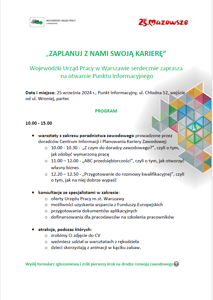 Program otwarcia punktu informacyjnego