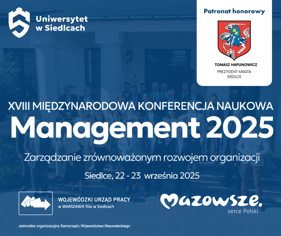 Zdjęcie artykułu WUP w Warszawie Filia w Siedlcach partnerem konferencji MANAGEMENT 2025