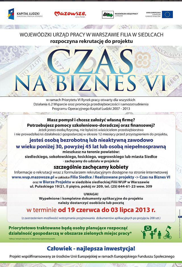 Czas na Biznes VI - plakat projektu