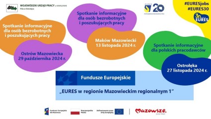 Zdjęcie artykułu Spotkania informacyjne w ramach projektu EURES - wsparcie pracodawców, bezrobotnych oraz poszukujących pracy